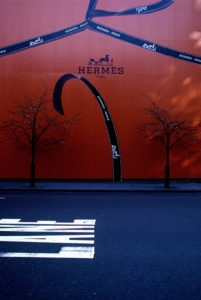 advertisement of Hermés, New York City, Manhattan advertisement of Hermés, New York City, Manhattan